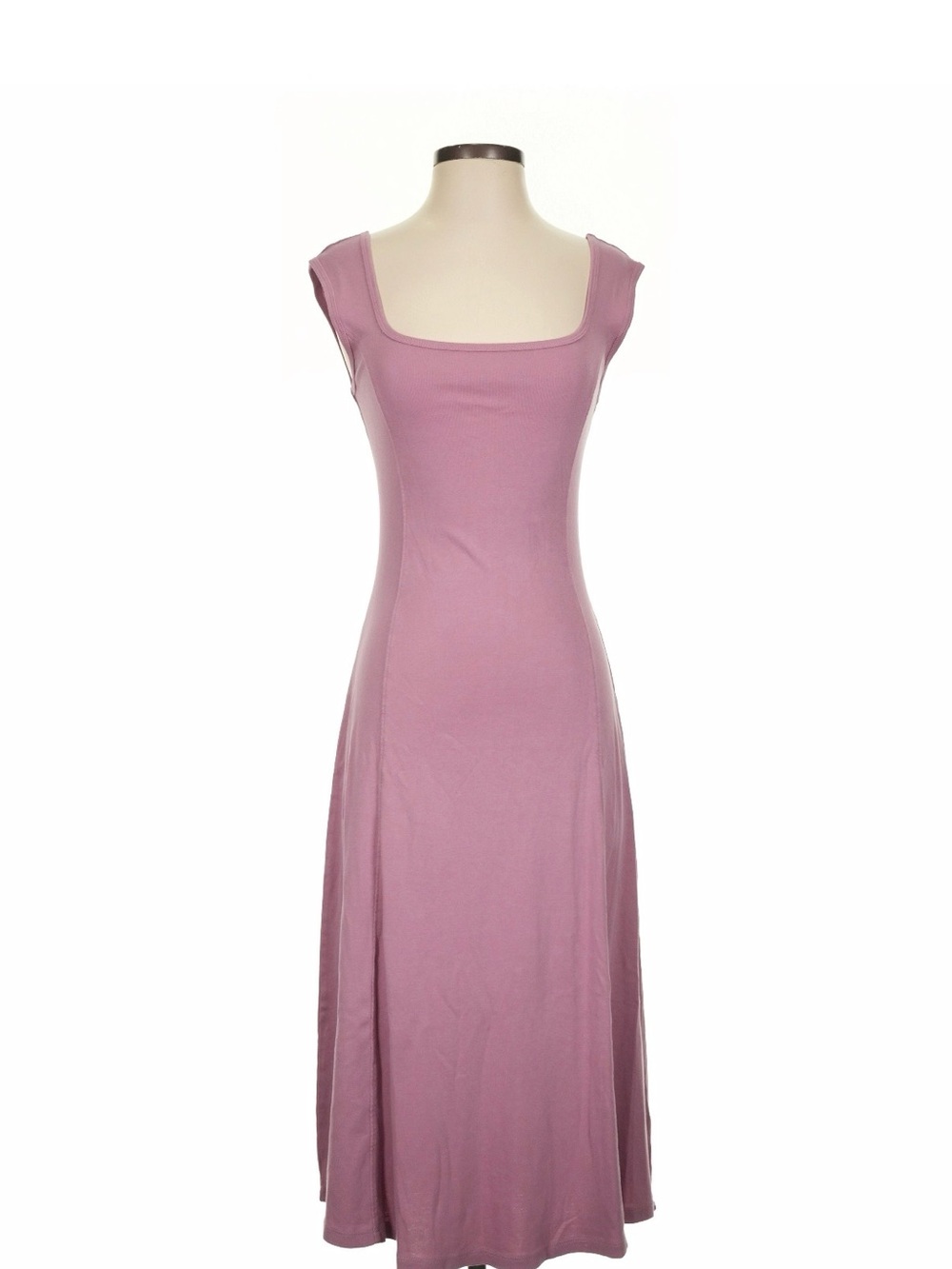 Universal Thread Mauve-Pink Square Neck Midi Dress